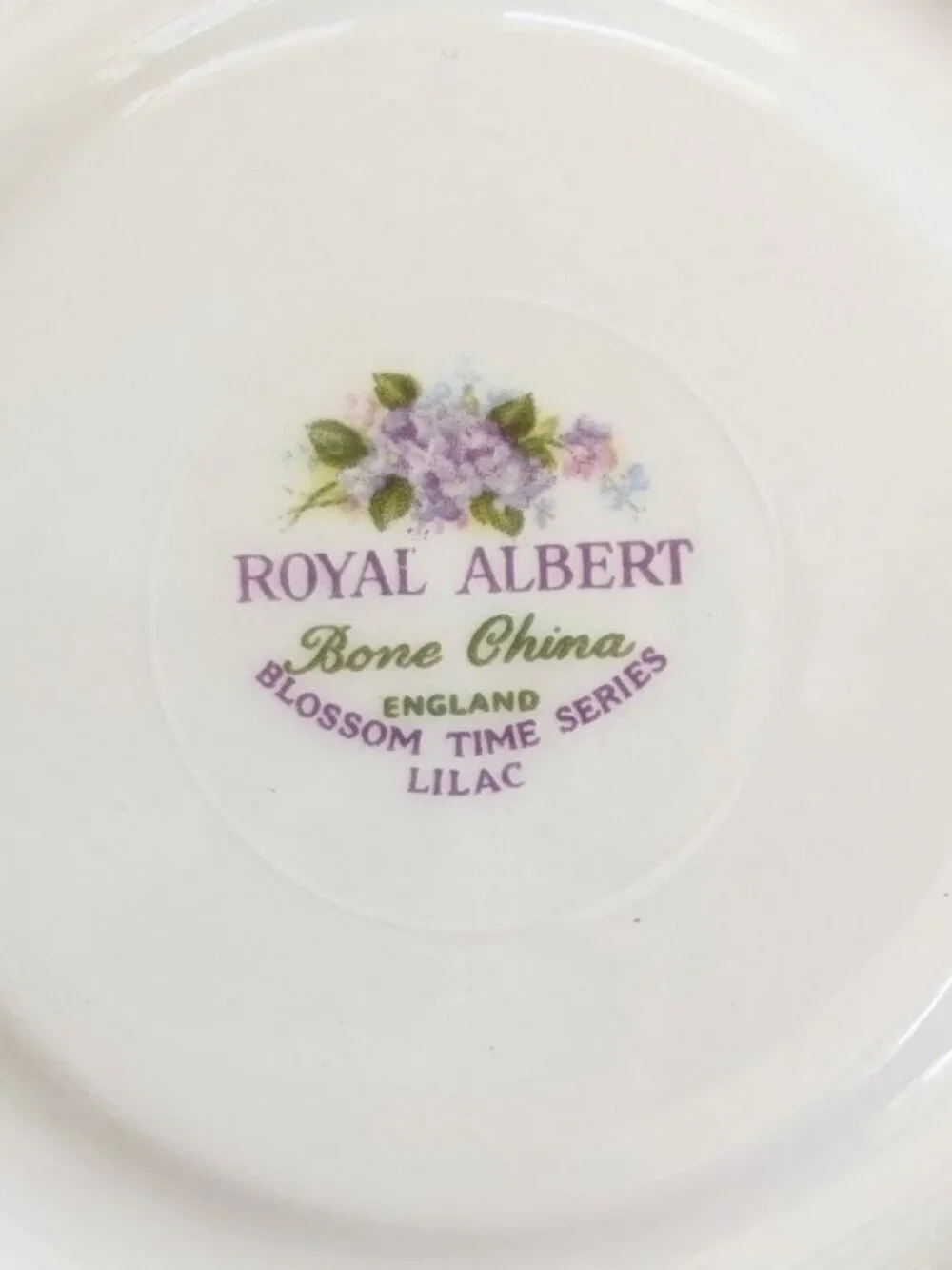 Royal Albert Blossom Time Lilac Teacup & Saucer Bone China England Gilt